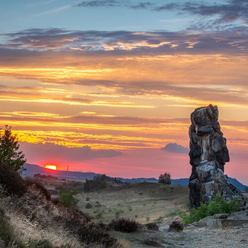 Teufelsmauer Urlaub Harz Natur Sagen Märchen Fewo Agentur Sonnenuntergang