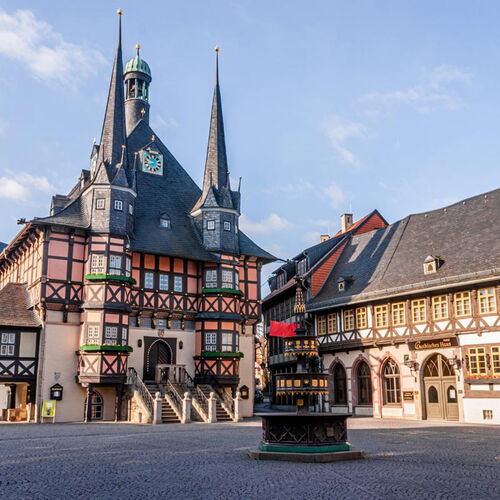 Rathaus Wernigerode Urlaub Harz Altstadt Stadt Kultur
